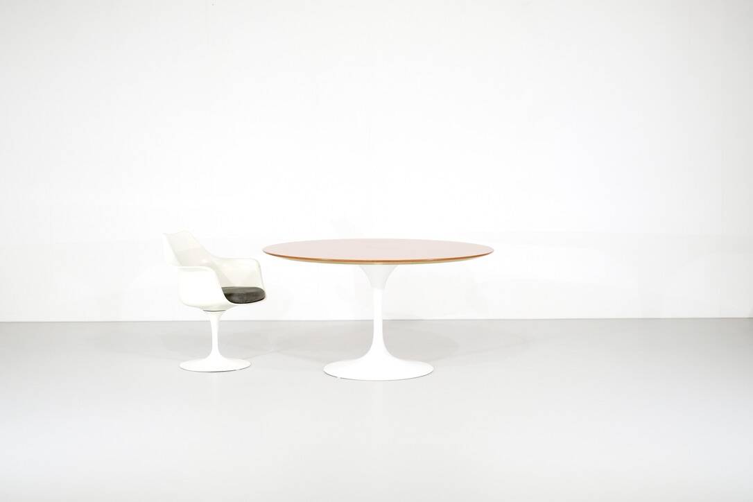 Wooden “Tulip” table by Eero Saarinen for Knoll International, USA 1958.