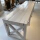 Table de travail - établi ancien en bois peint