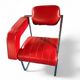 2 chaises en cuir rouge par Eileen Gray pour Alivar