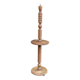 Lampadaire art déco en bois massif style Charles Dudouyt 1950