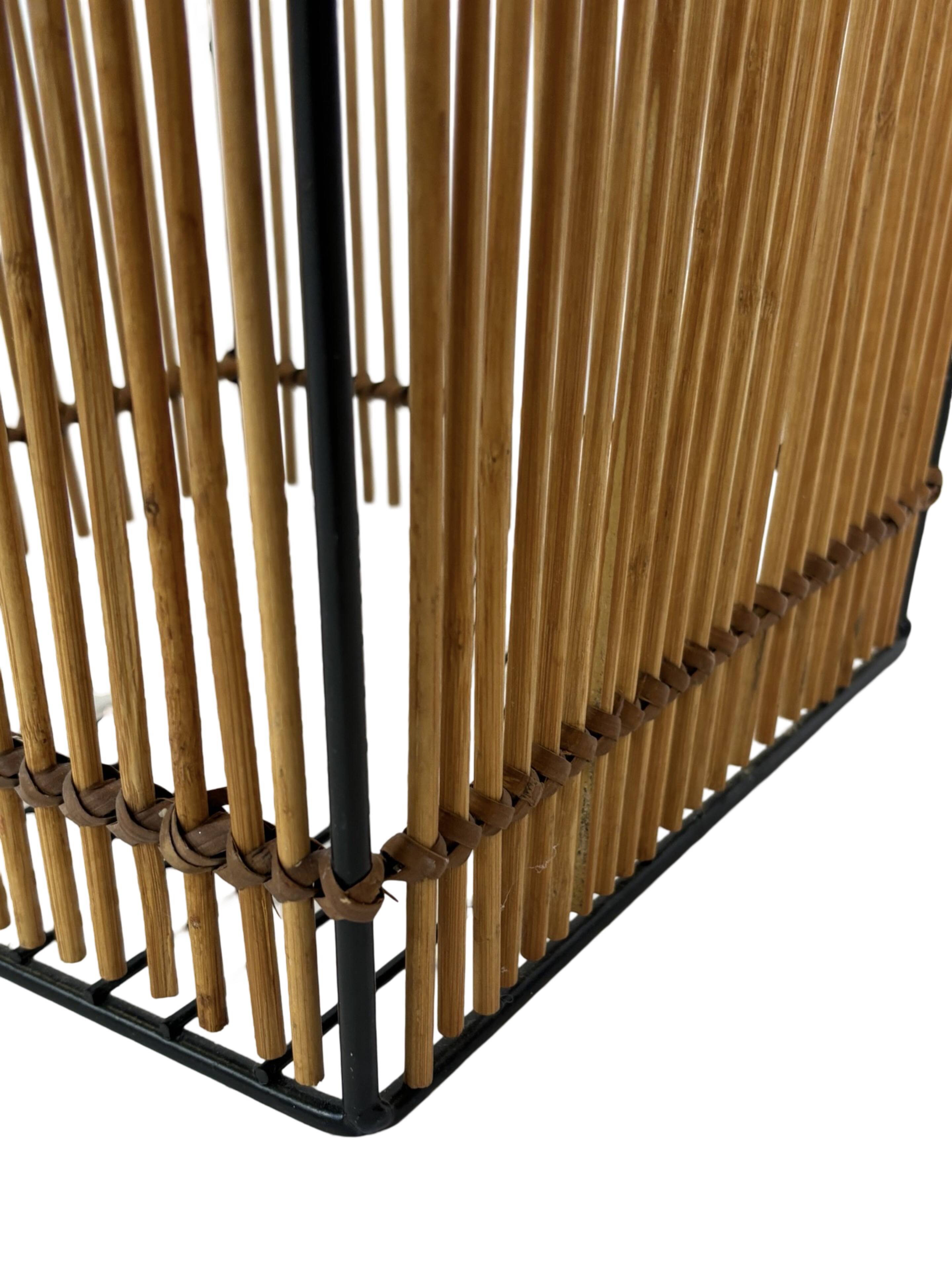 Vintage Rohe Noordwolde rattan basket by Dirk van Sliedrecht 60's Design