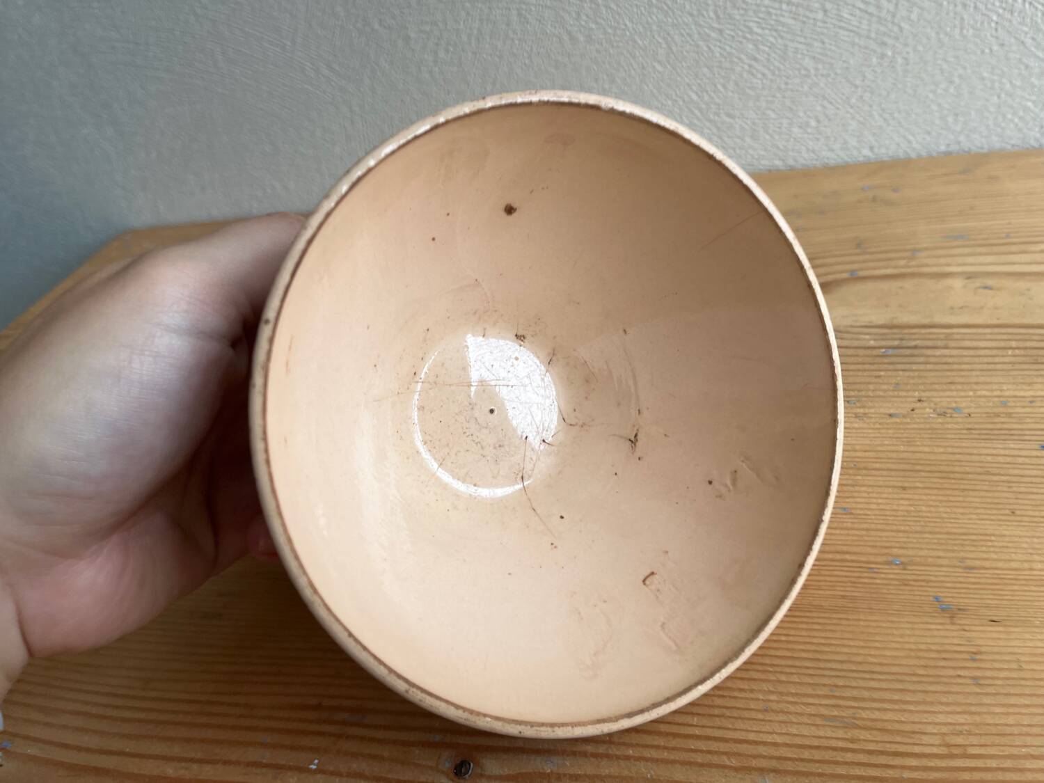 Old earthenware bowl Digoin Sarreguemines