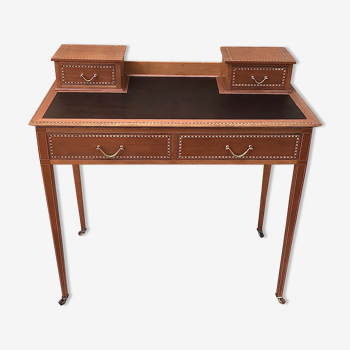 Wood and leather desk