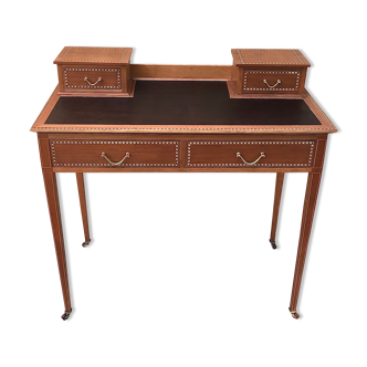 Wood and leather desk