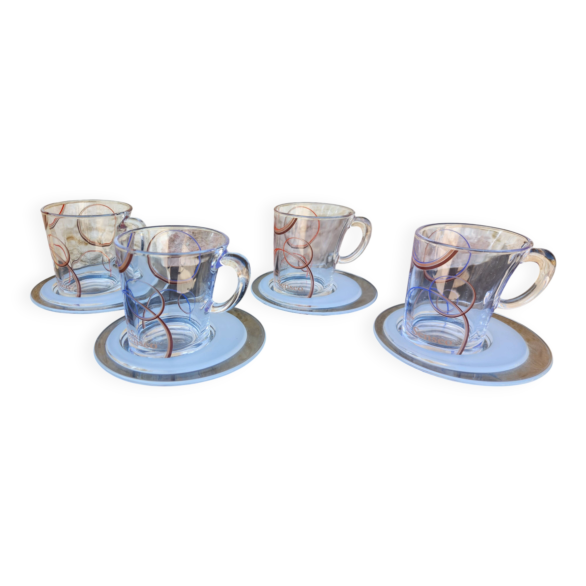 Set of 4 cups + saucers Senseo – Maison du Café – perfect condition