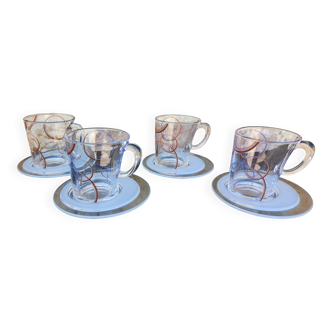 Set of 4 cups + saucers Senseo – Maison du Café – perfect condition
