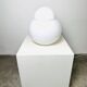 Daruma Model 5028/3 Milk Glass Sphere By Sergio Asti For Candle Milano, Italy 1980S