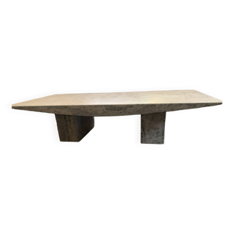 Travertine coffee table