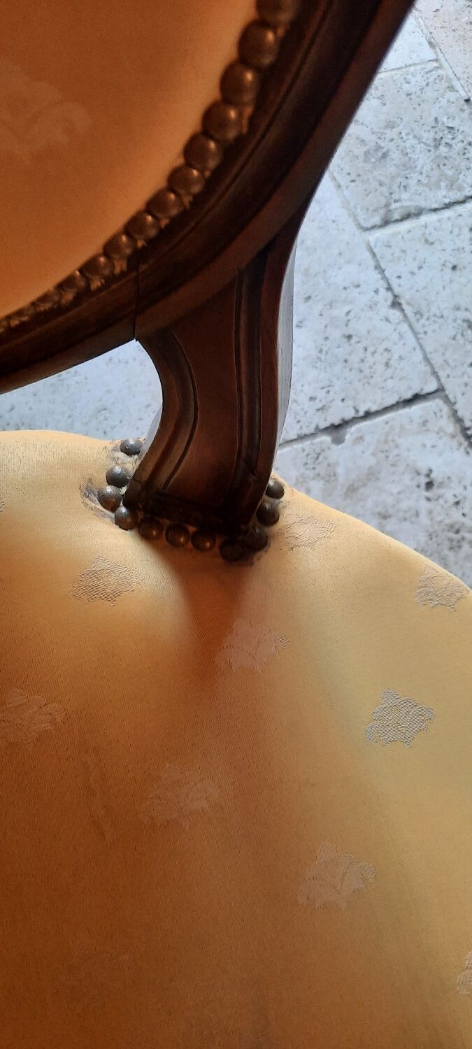 Pair of Louis XVI style armchairs