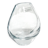 Hand-formed glass vase, minimalist design, Formano Germany, 1980s.