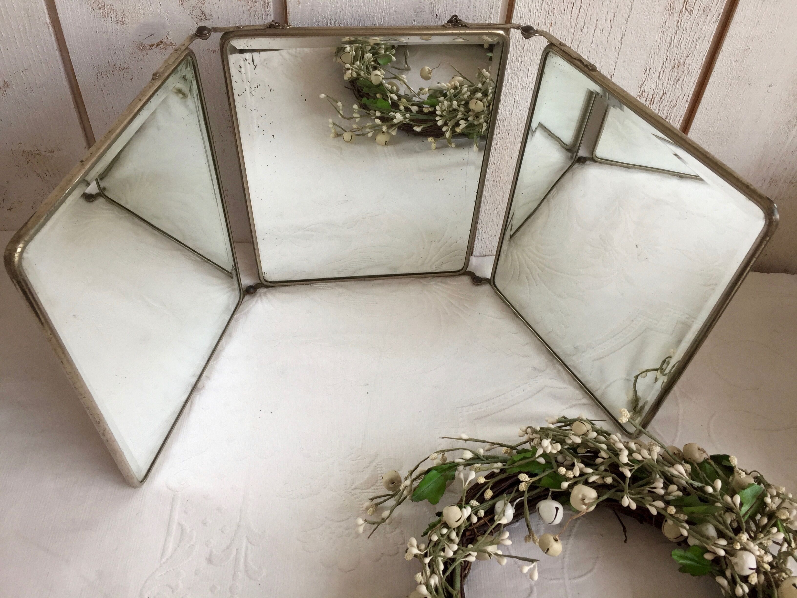 Large triptych mirror