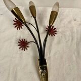 Paire d'appliques fleurs vers 1950