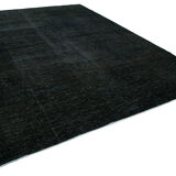 Handmade Oriental Overdyed 293 cm x 407 cm Black Wool Carpet