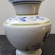 Old vase quimper henriot ceramic white décor blue rooster vintage