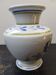 Old vase quimper henriot ceramic white décor blue rooster vintage