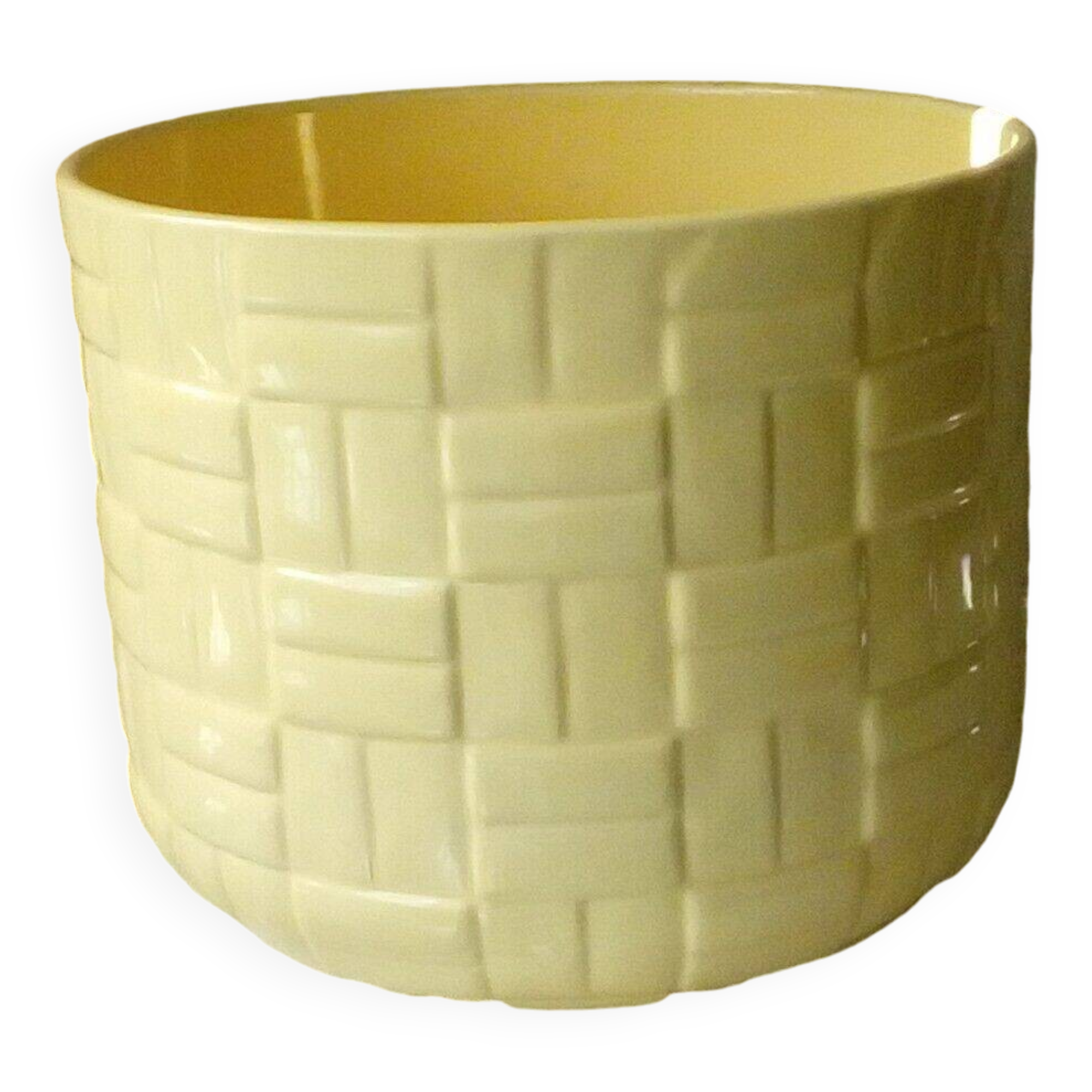 Chatelain france woven straw effect earthenware planter