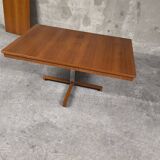 Scandinavian vintage telescopic extendable teak table 1970