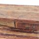 Console 2 drawers in old wood