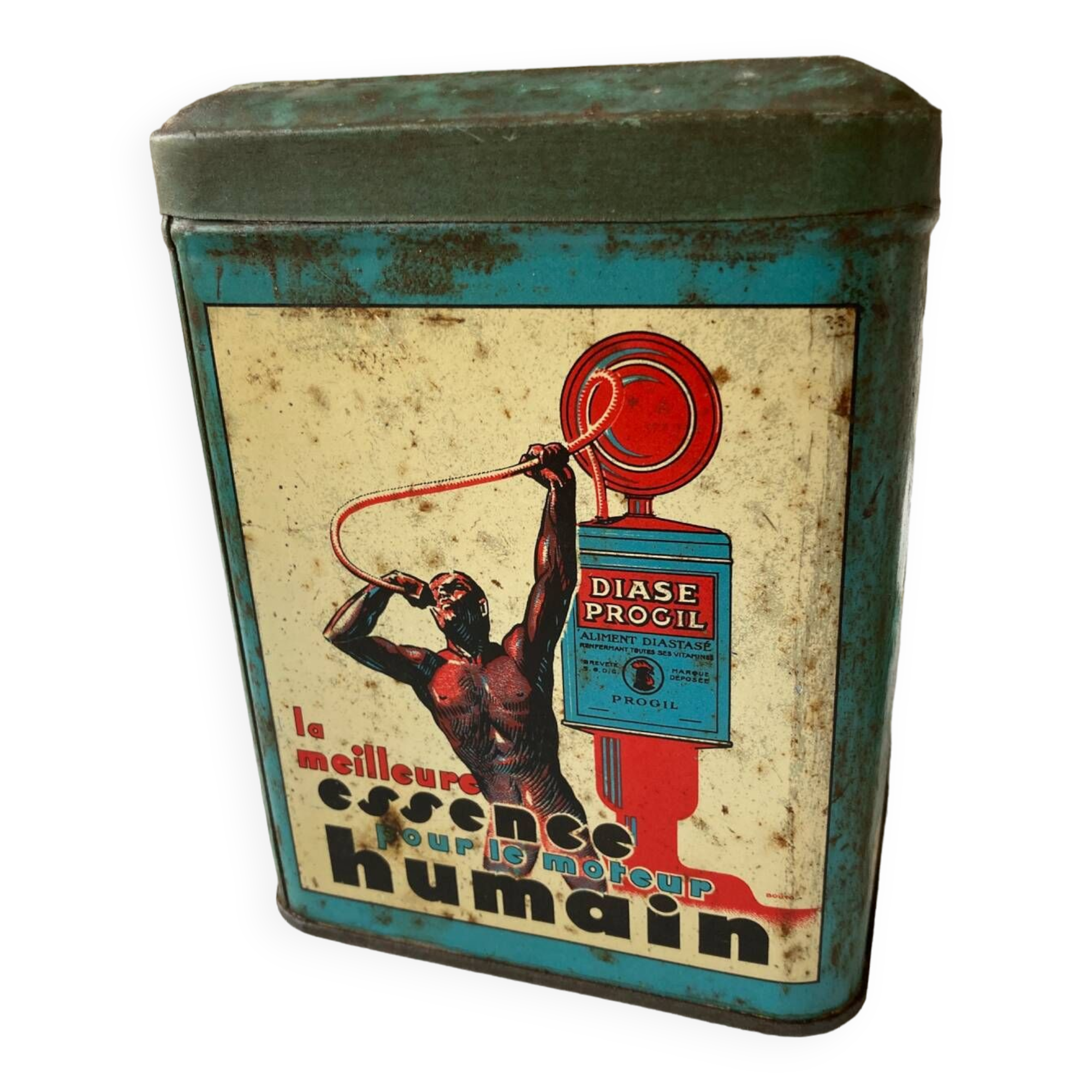 Diase Progil decorated metal box