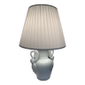 Ancien vase porcelaine lampe décor cygnes XXème