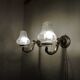 Brass and glass "art deco" wall light 1940