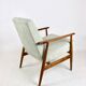Fauteuil 'Lis', années 1970, vert clair, design Henryk Lis - bois naturel
