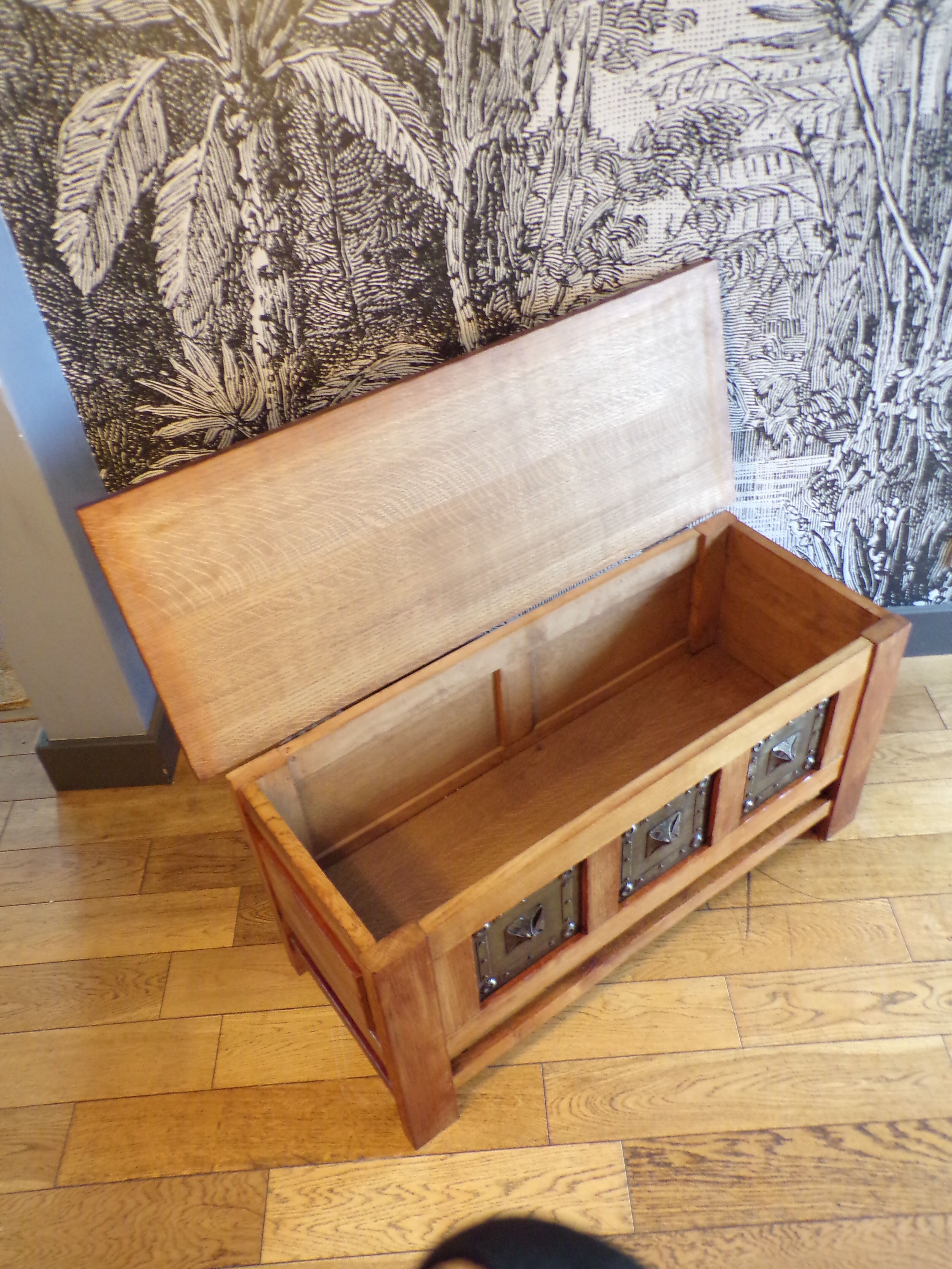 Berber style chest, wood and iron