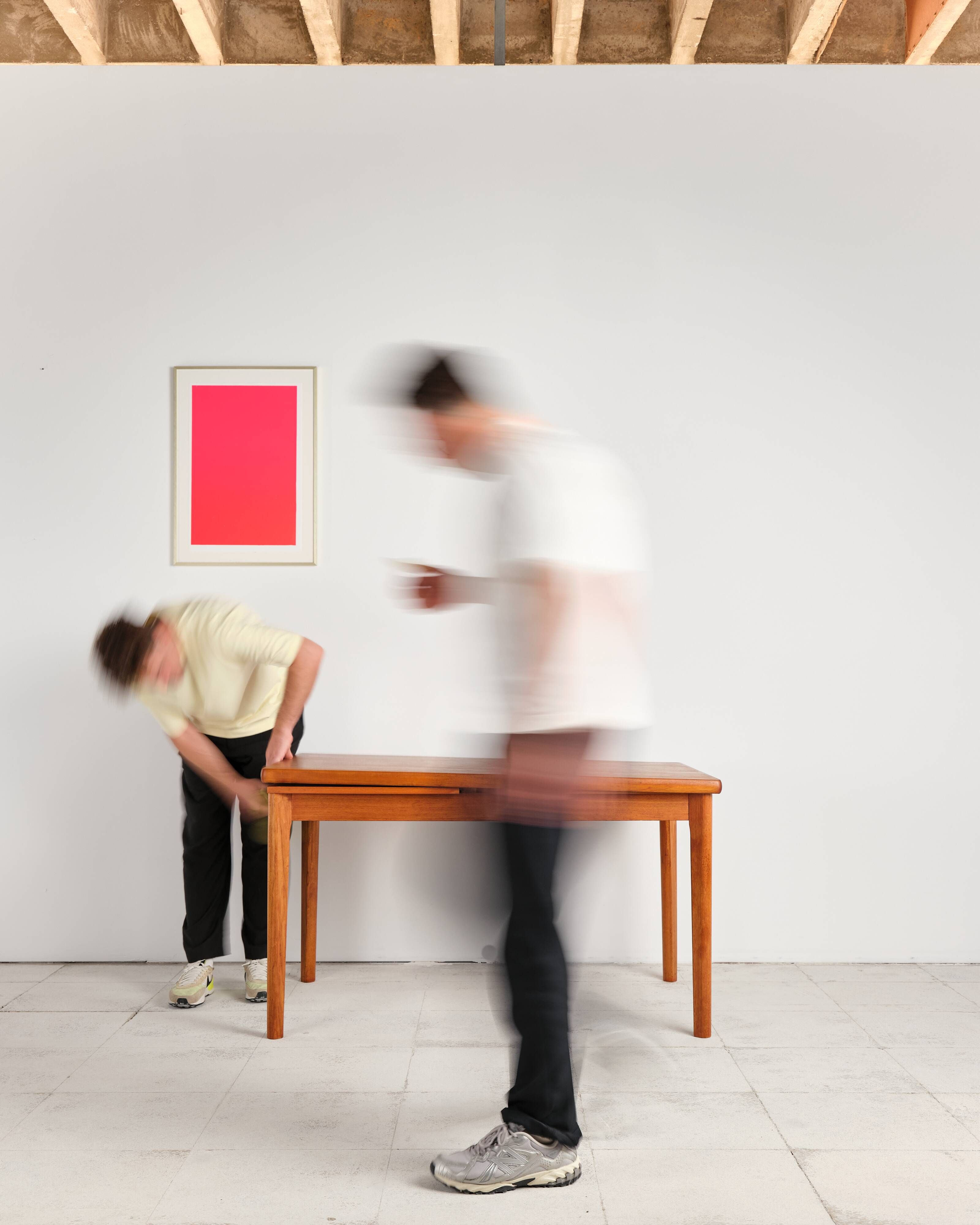 Extendable table by Henning Kjærnulf for Vejle Stole, 1960s.
