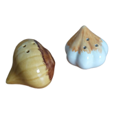 Salière poivrier forme ail et oignon