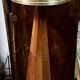 Vintage 80s design floor lamp in leather and brass.