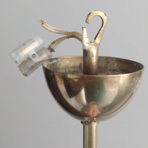 lustre en laiton forme perchoir années 50/60