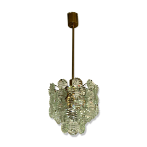 lustre en verre à facettes