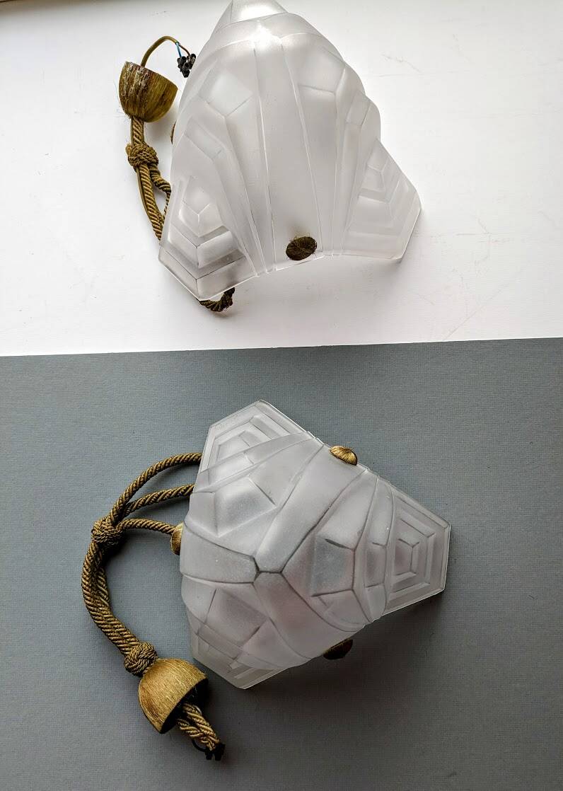 Degué art deco pendant lights