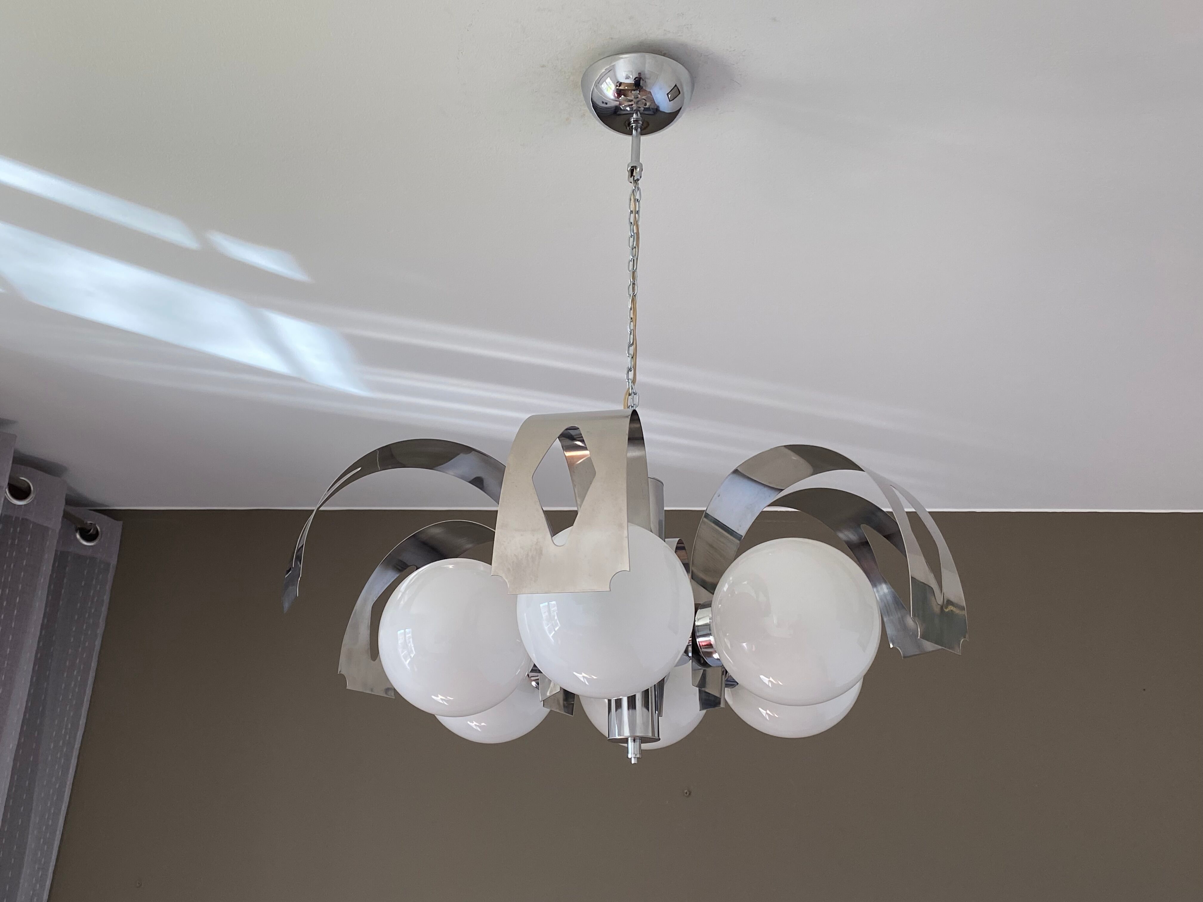 Lustre « spoutnik » 1970, 6 globes space age