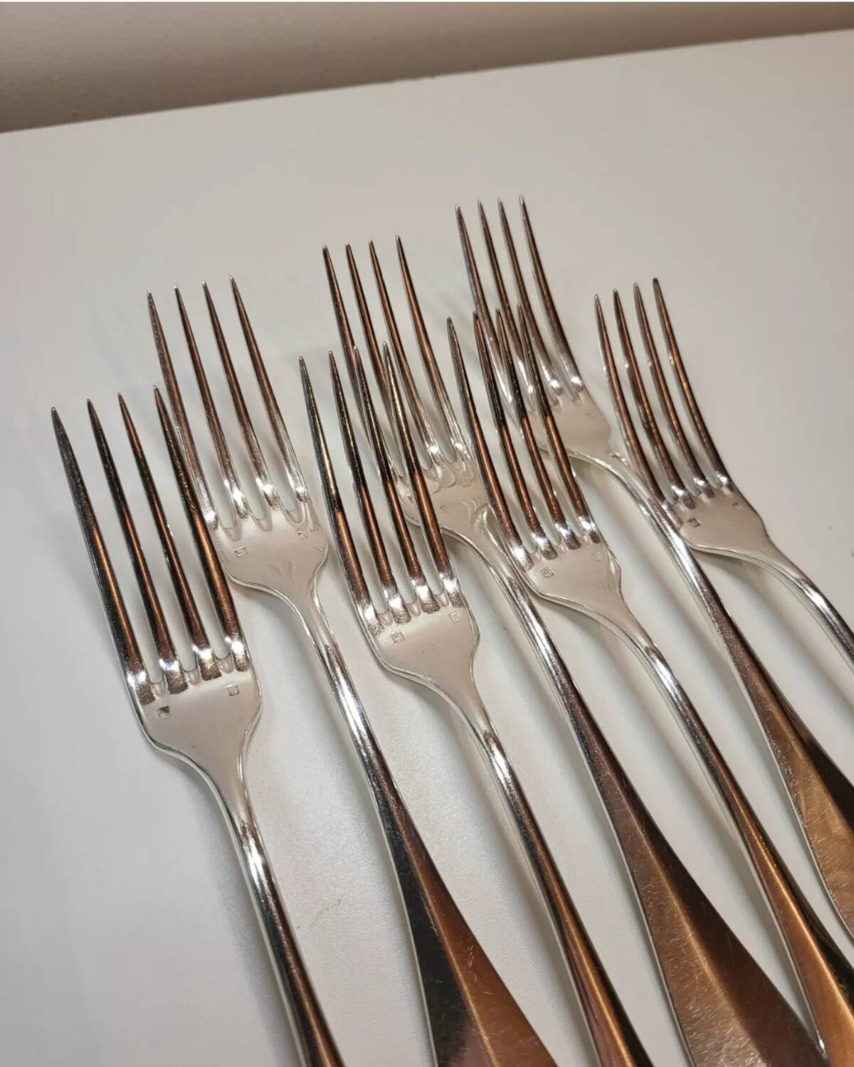 Alfenide Silver Plated Table Forks Set of 7
