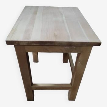 Solid wood stool air-gummed side table