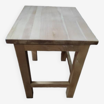 Tabouret bois massif table d'appoint aéro-gommé