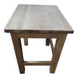 Tabouret bois massif table d'appoint aéro-gommé