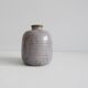 Vase in blau braun, Mid Century Keramik, bauchige Blumenvase