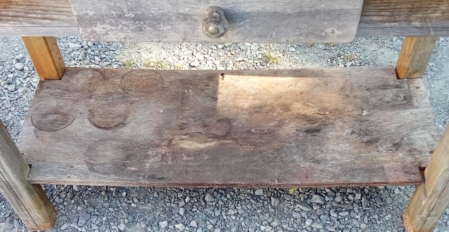 Old workshop workbench, trade furniture