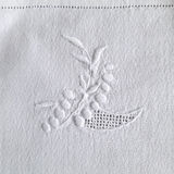 Embroidered tablecloth and 12 towels