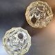Pair of vintage 70s sculpted glass vases