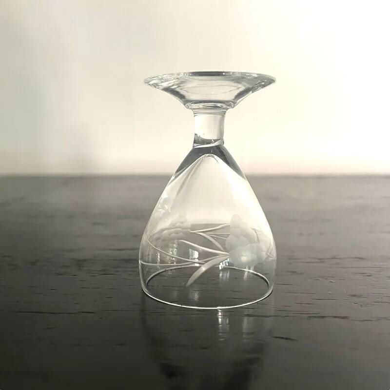 Crystal liqueur glasses