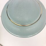 Table lamp in blue granite glass and golden border
