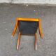 Louis Philippe solid wood and blue fabric office chair