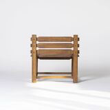 Set of 2 unique brutalist chairs from 'Elana' Bydgoszcz, Poland, 1970s