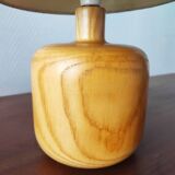 Vintage solid wood lamp from the 1970s in the spirit of Perriand les Arcs.