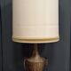 Brutalist lamp 1970 in gilded metal with rings