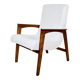 Vintage loft armchair herringbone natural fabric model from the 70s