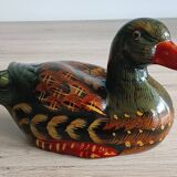 Decorative hand painted ceramic duck